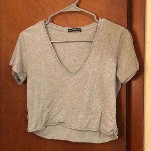 Brandy Melville grey crop top